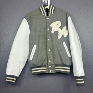 Stewart Strauss Varsity Jacket Size Small Gray Renegade Attire